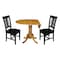 International Concepts 42 in. Dual Drop Leaf Table with 2 Splat Back Dining Chairs - 3 Piece Dining Set K04-42DP-C46-10P - alternate 6